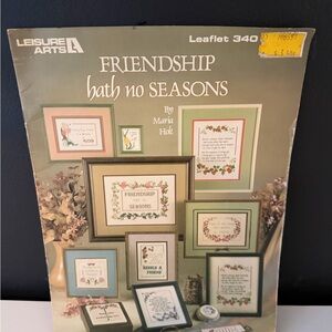 Grandmacore Friendship Hath No Seasons Leisure Arts Cross Stitch Pattern Bk 90s